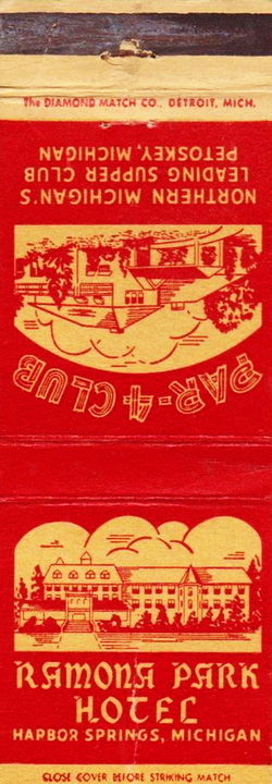 Harbour Inn (Harbor Inn, Ramona Park Hotel) - Matchbook (newer photo)